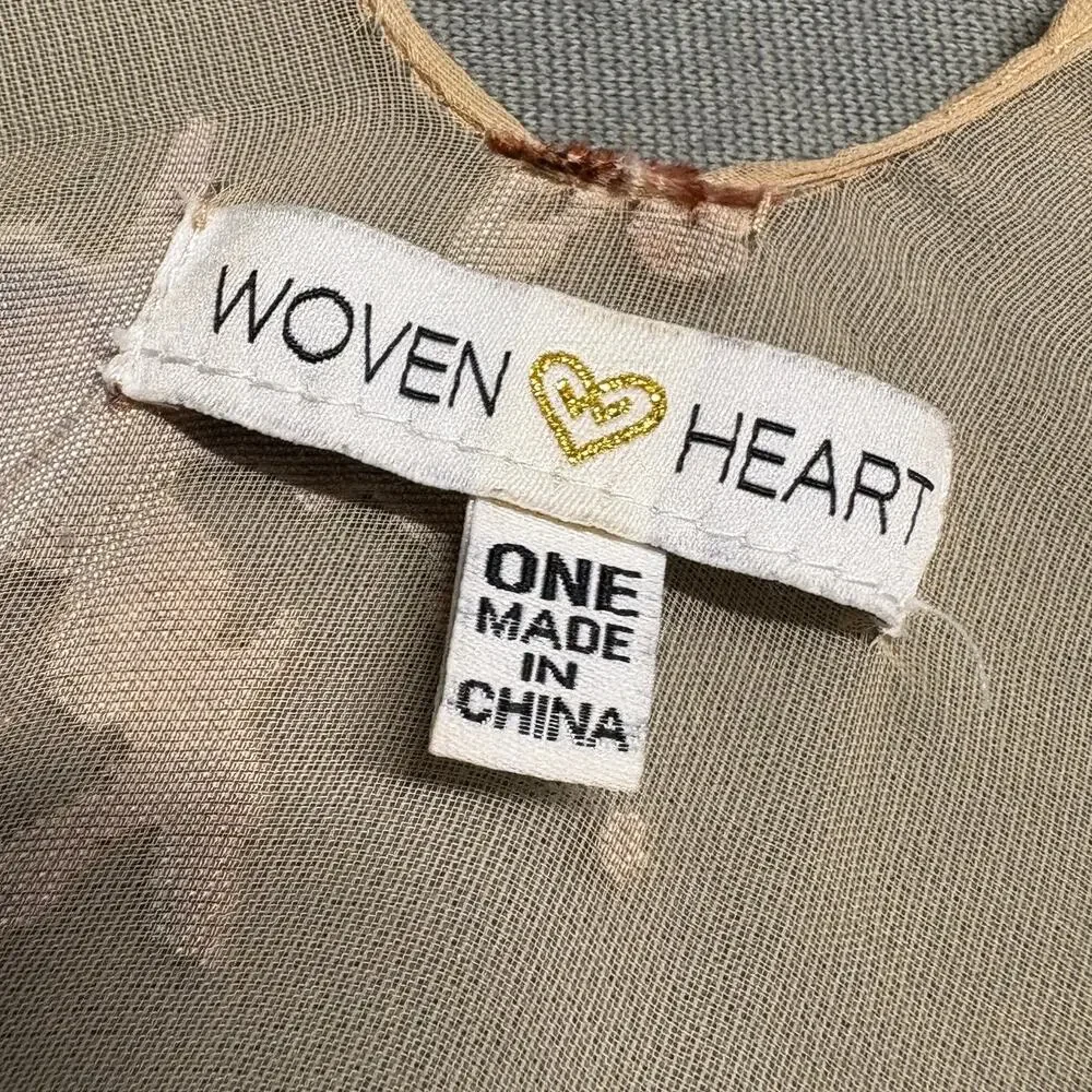 Woven Heart Vibrant Floral Kimono Cardigan One‎ Size Flowy Draped Boho Style - Picture 5 of 16